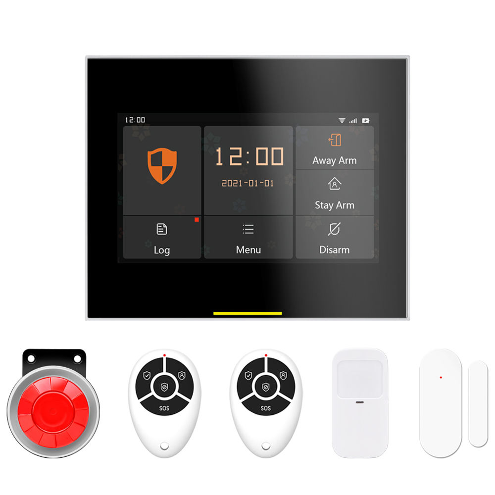 Staniot smart home alarm Tuya Smart Life app, wireless WiFi 6 kit, 433MHz anti-theft security system, compatible with iOS and Android phones
