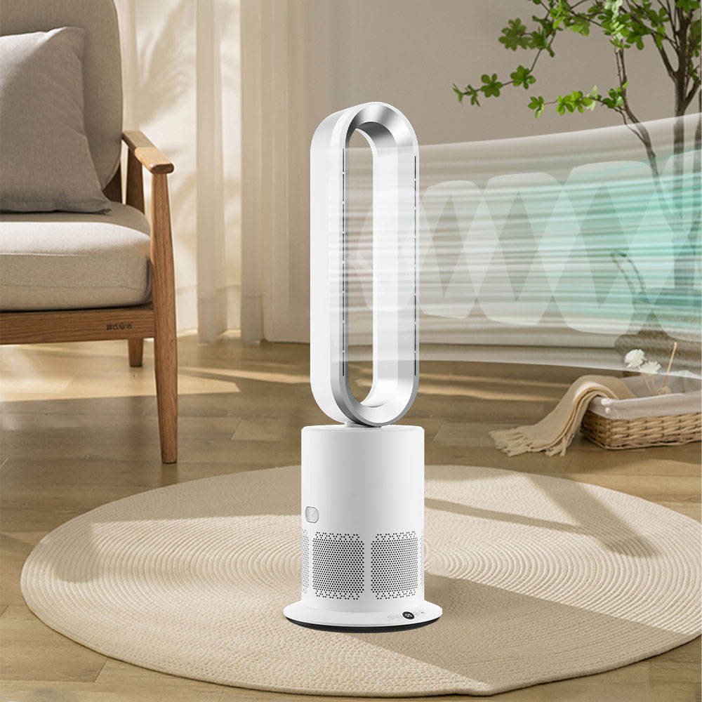 Home 3-in-1 hot and cold air HEPA filter floor-standing smart portable bladeless fan air purifier