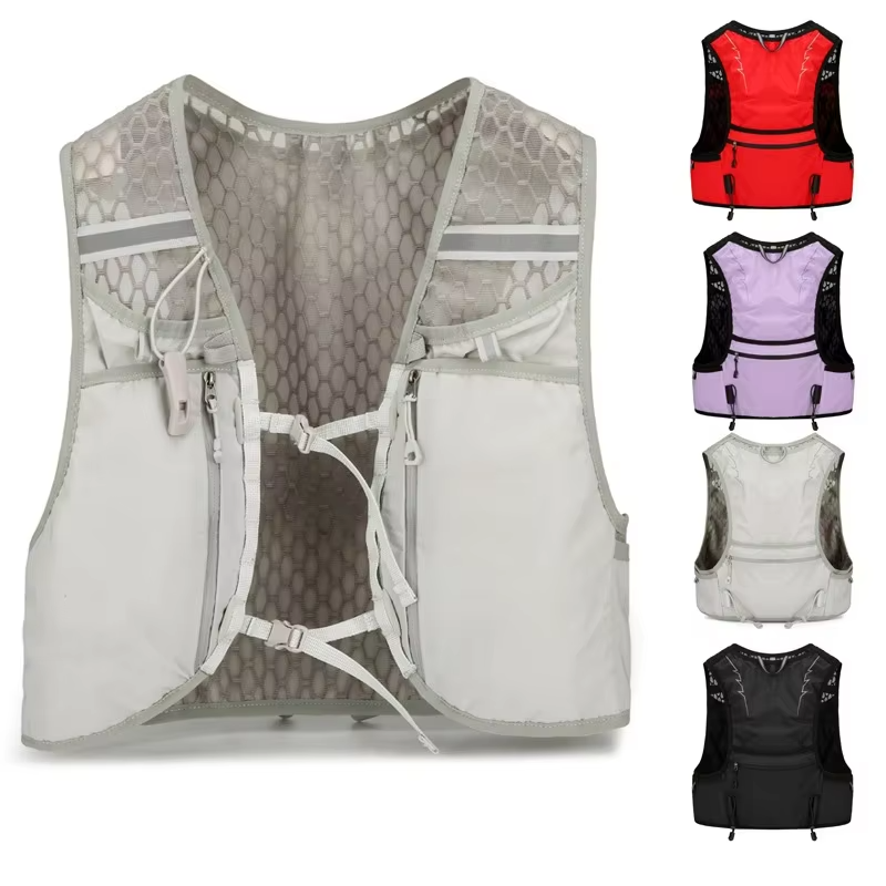Outdoor cycling and running hydration vest, waterproof jogging water bottle vest, lightweight hiking vest