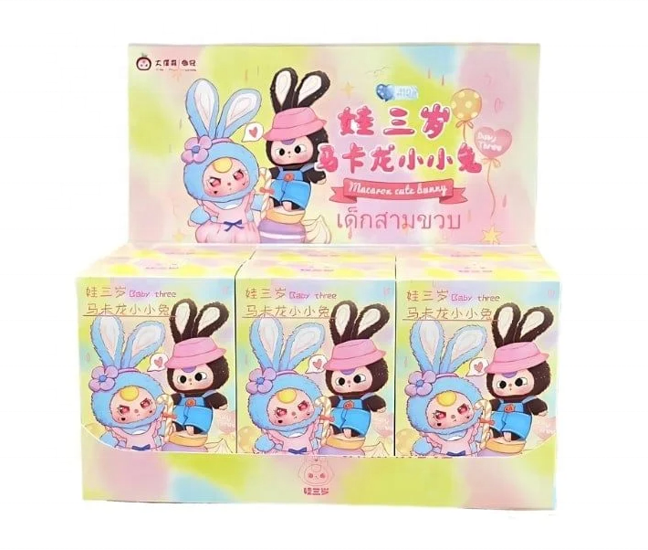 Original hot-selling baby San Macaron Bunny authentic plush toy, official blind box, cute vinyl face mystery box