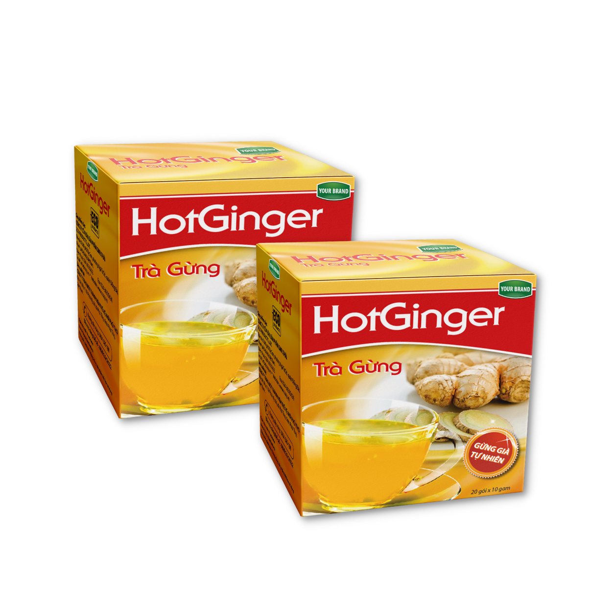 Vietnam product instant ginger tea soft drink powder, 3-in-1 juice powder, food and beverage tea wholesale